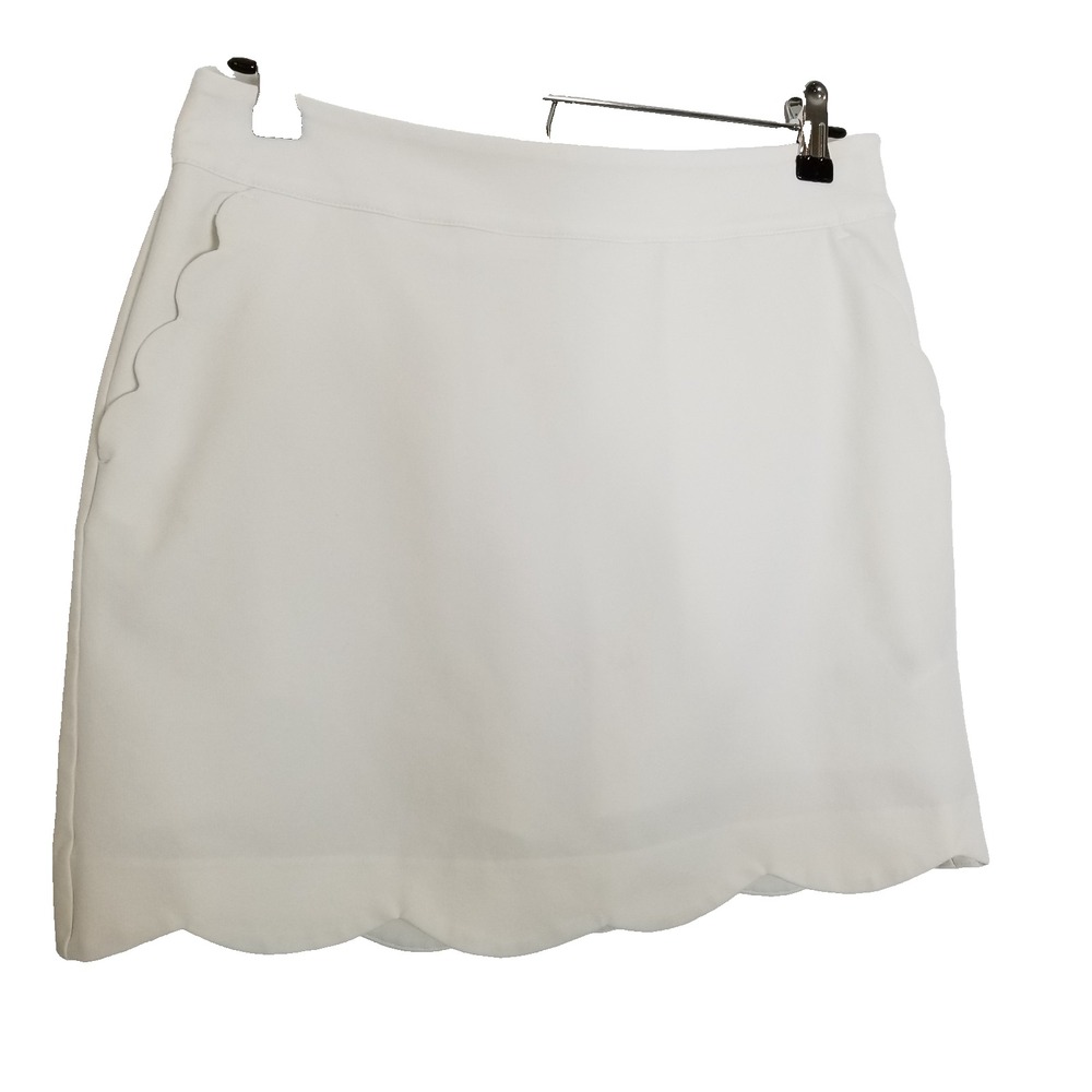 Vineyard Vines White Scallop Hem Mini Skirt